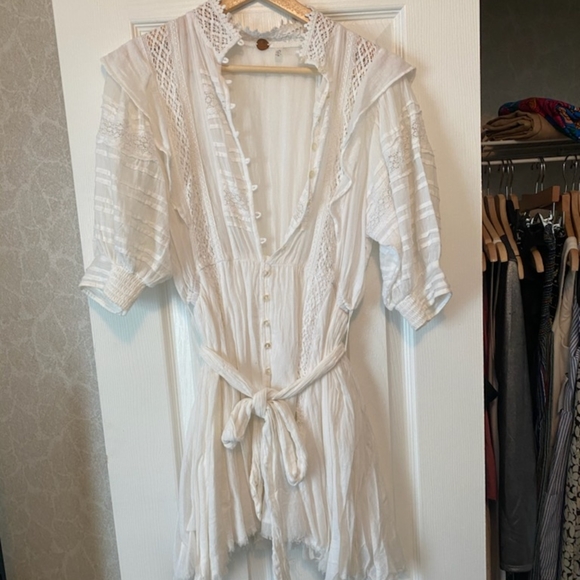 Free people dress white mini dress - Picture 2 of 6